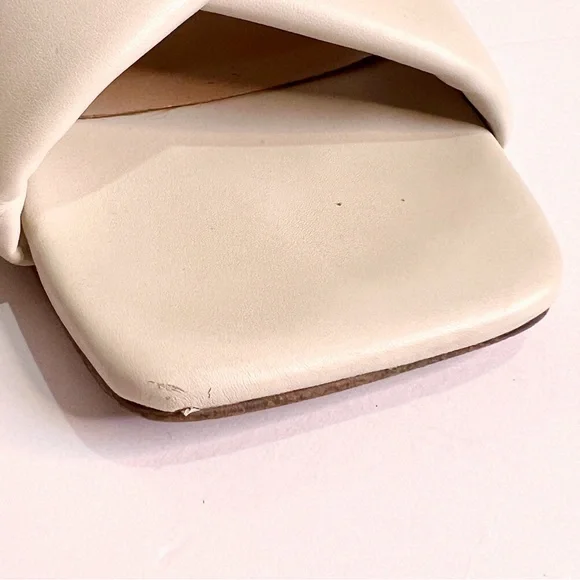 Steve Madden Mayra Padded Cross Band Beige Slide Flat Sandals Womens 8 - Picture 4 of 8